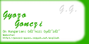 gyozo gonczi business card